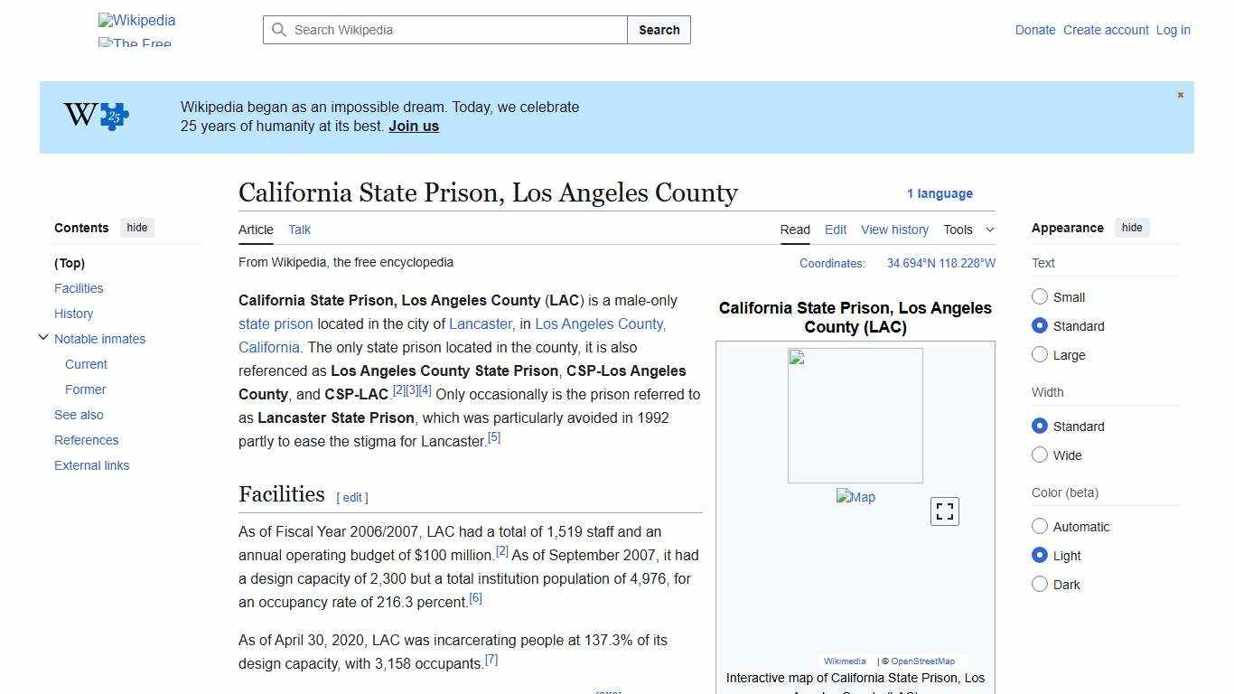 California State Prison, Los Angeles County - Wikipedia